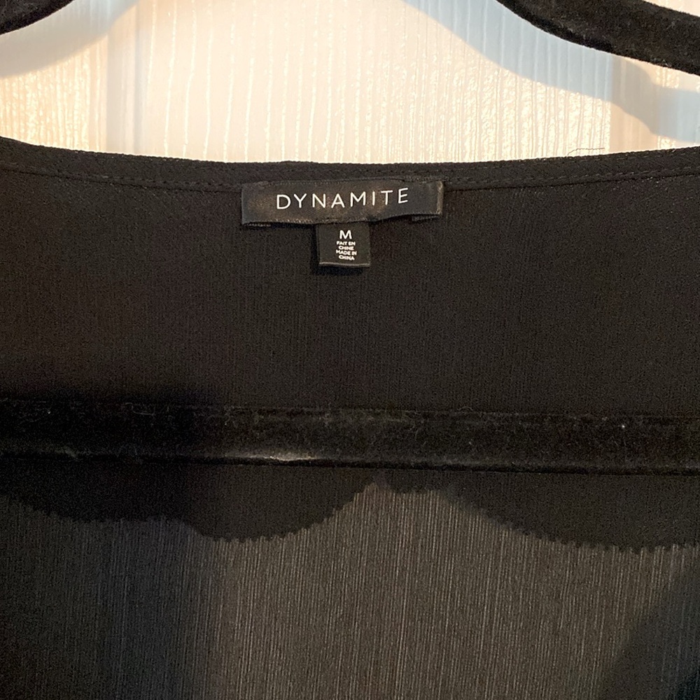Dynamite Sheer Ruffled Crop Top - Picture 2 of 5